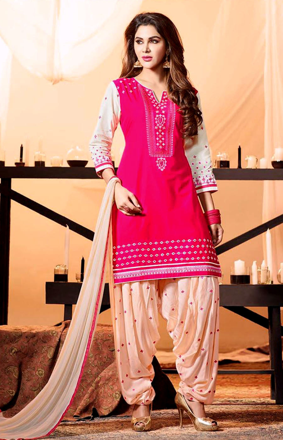Amazon.com: Women's Cotton Short Kurti and Punjabi patiala Salwar with  dupatta set_345 : Clothing, Shoes & Jewelry