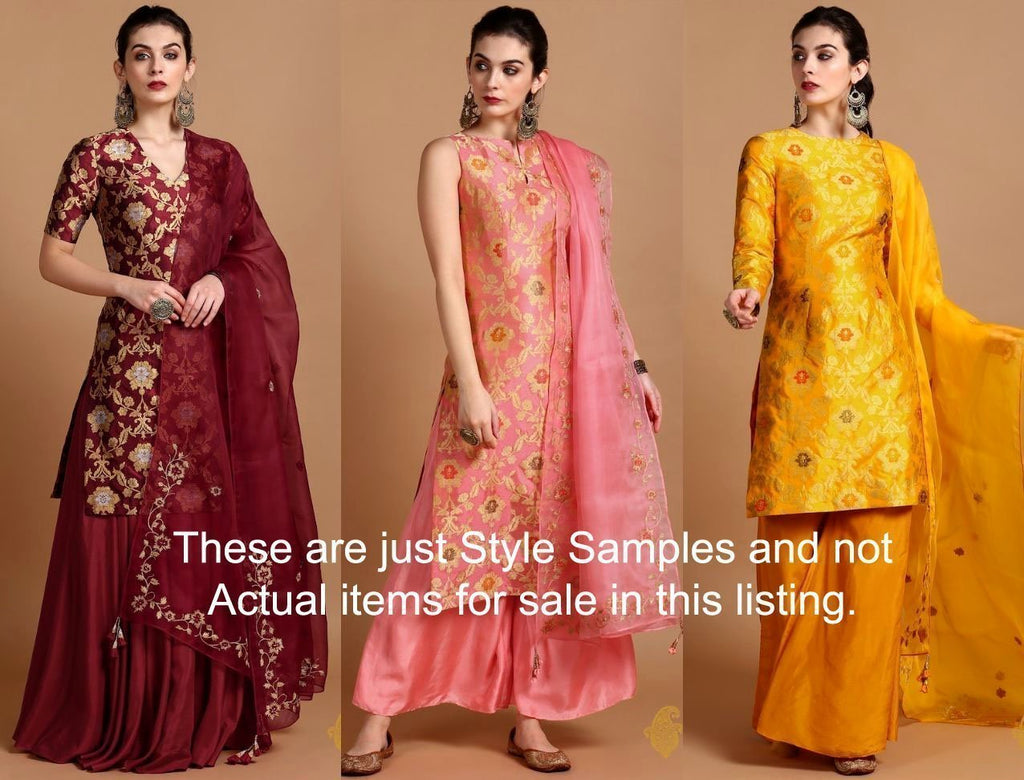 DIYA BY SOOBR SILKY WEAVED FANCY TRADITIONAL BANARASI KURTI AT BEST PRICE -  Reewaz International | Wholesaler & Exporter of indian ethnic wear catalogs.