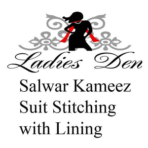 LADIES DEN STITCHING WITH LINING - FOR SK SUITS BOUGHT ON LADIES-DEN.IN - Ladies Den